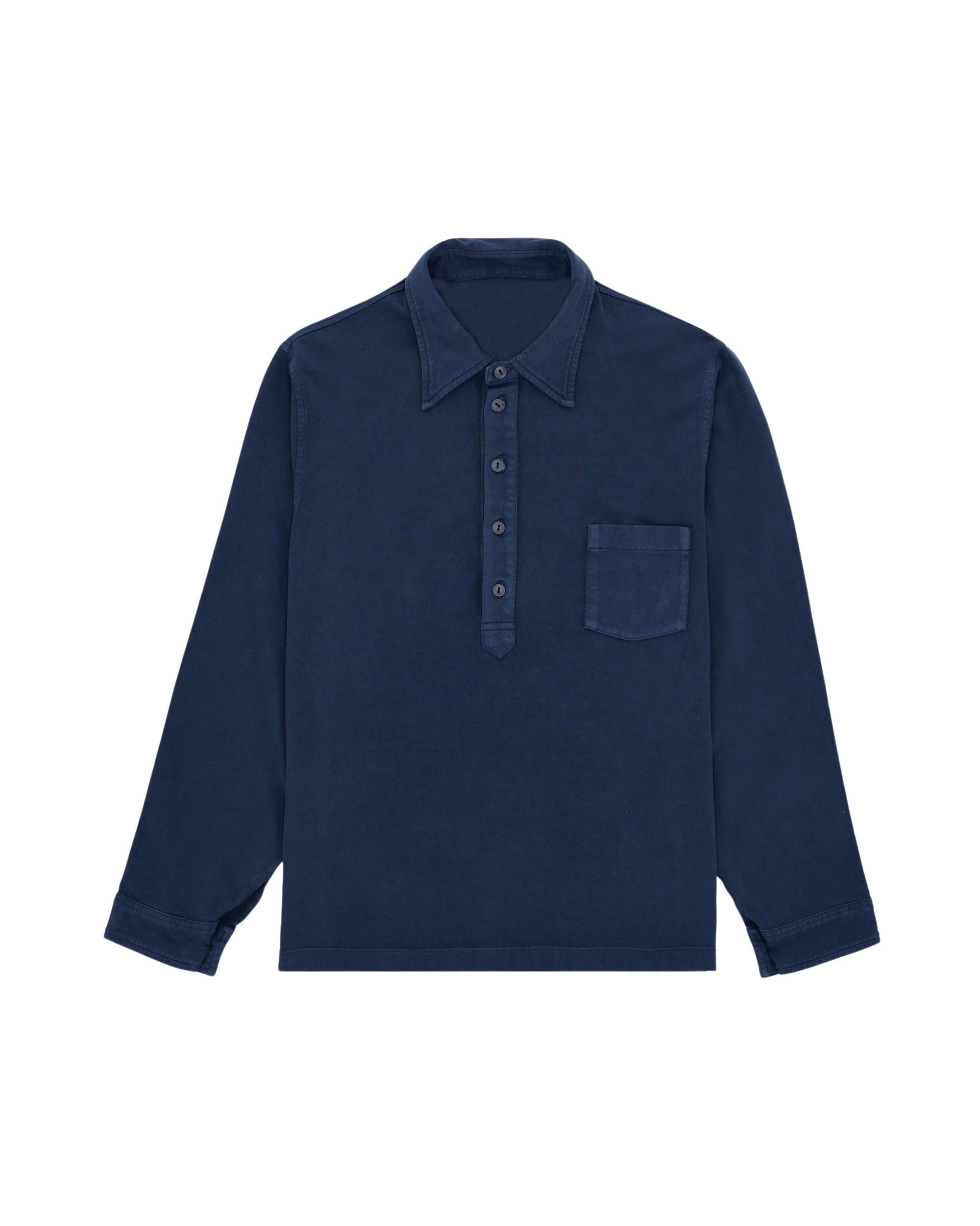 Long Sleeve Polo Blue