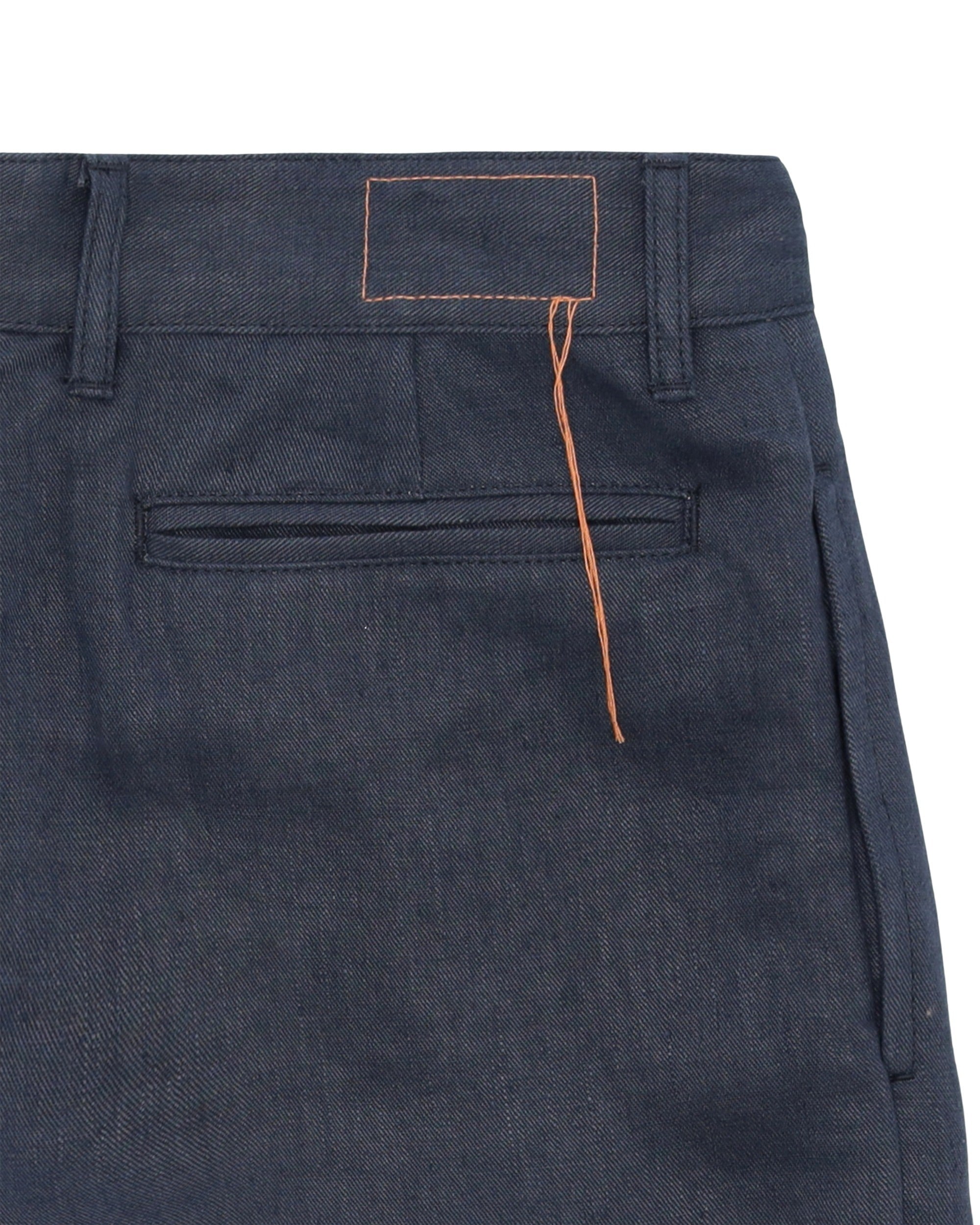 Manteco Linen Pleated Trousers Blue