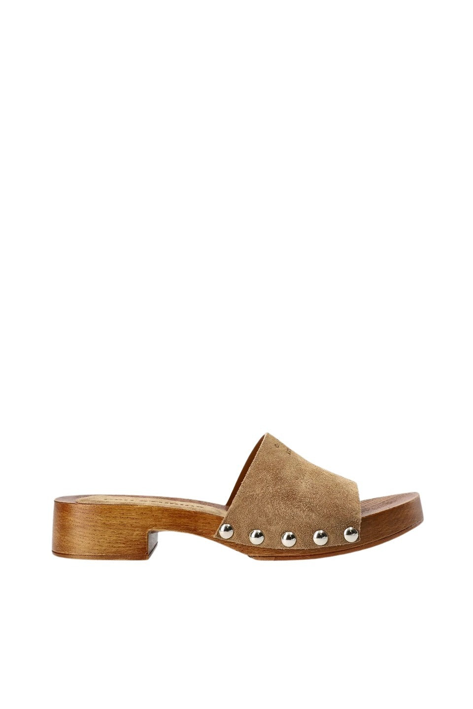 Woman Suede Clog Brown | Calf Shoe