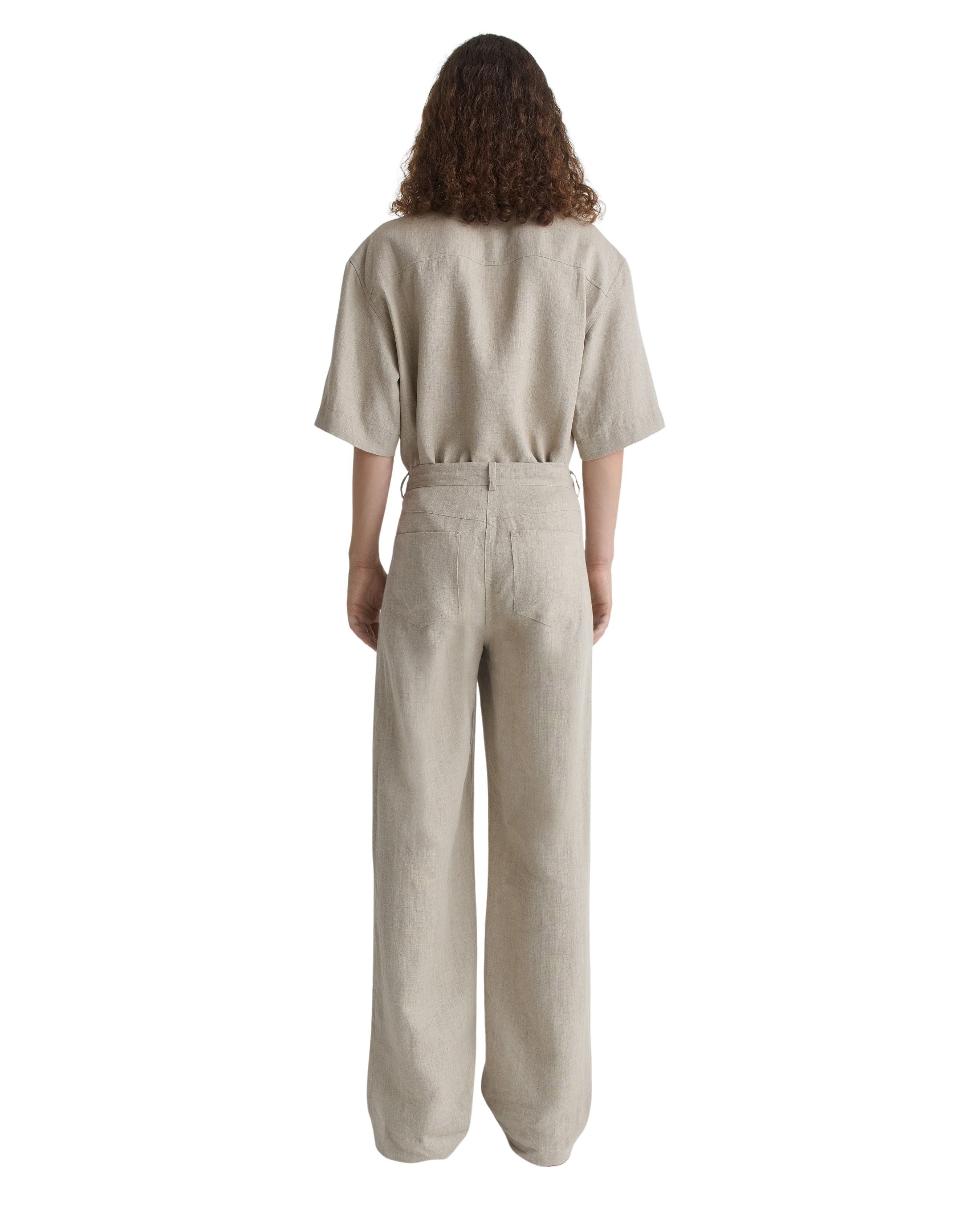 Arno Brown Linen Pant