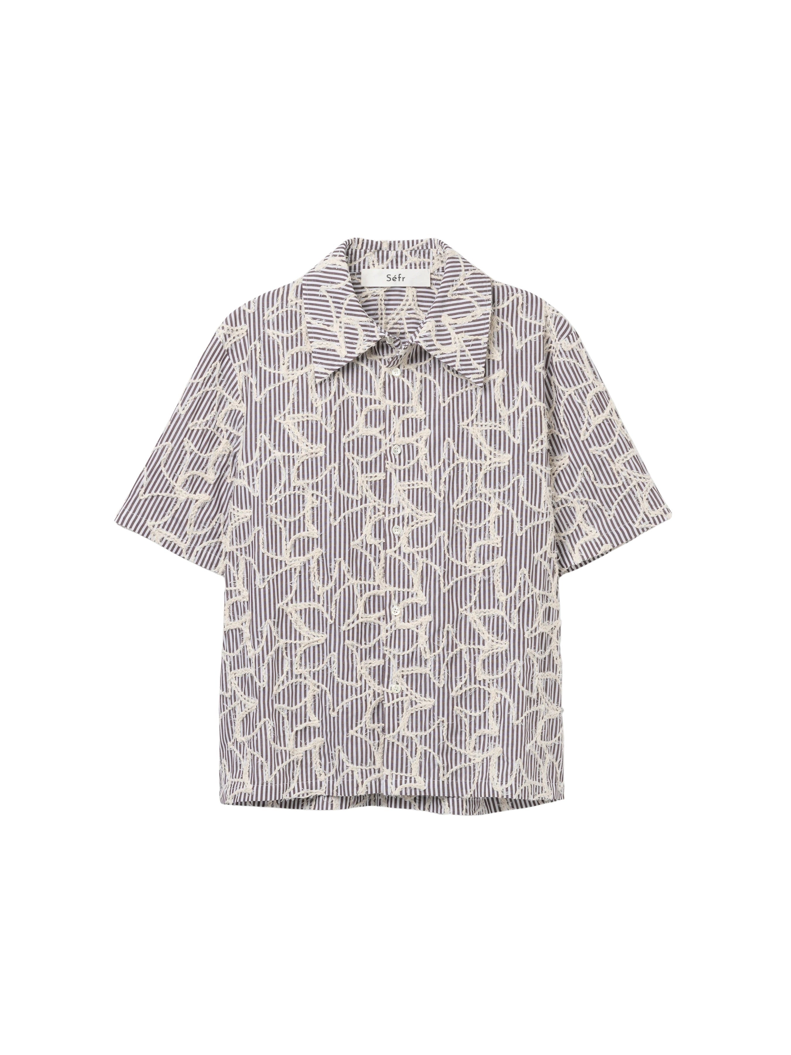Dayot Blue Cotton Polyester Shirt