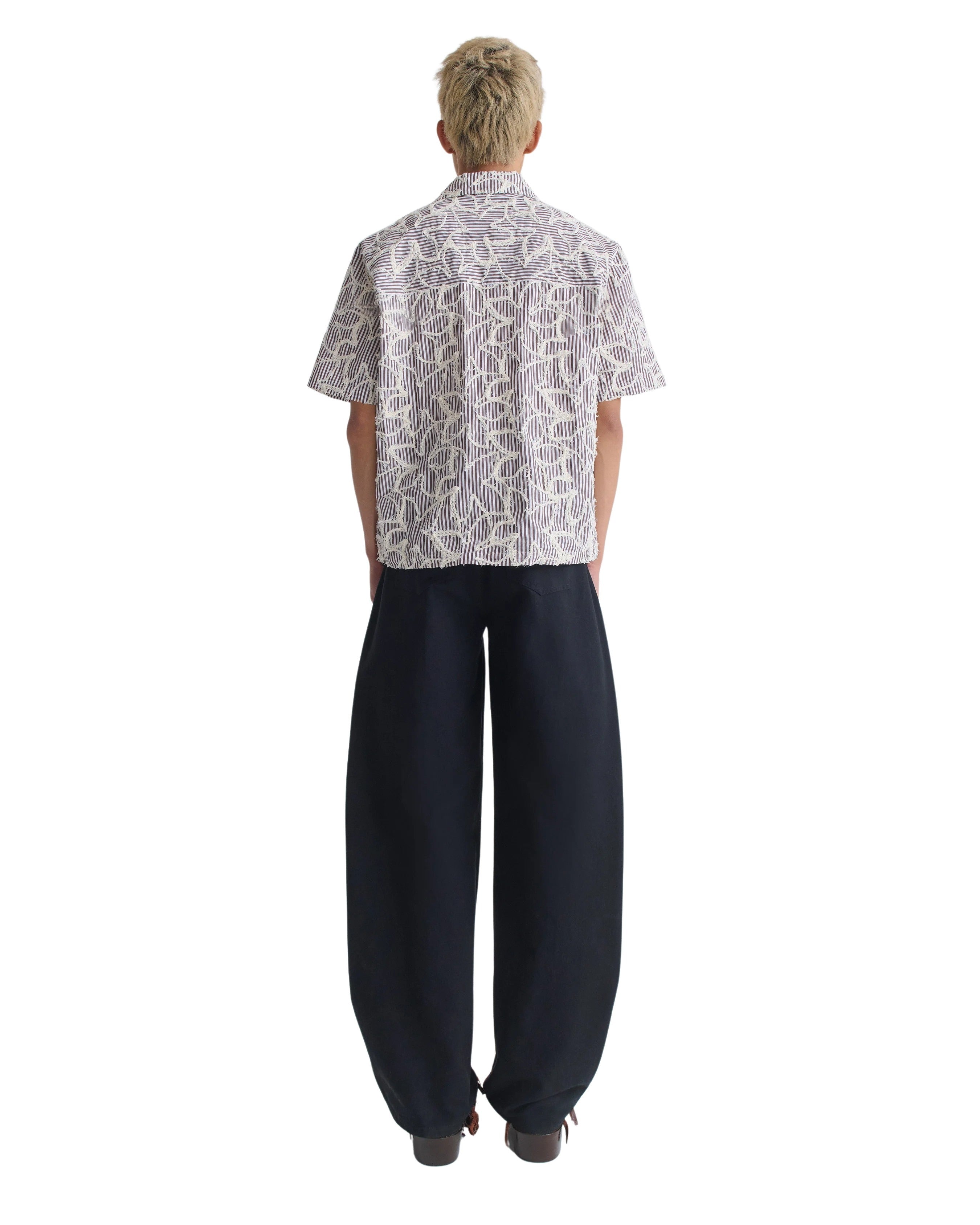Dayot Blue Cotton Polyester Shirt