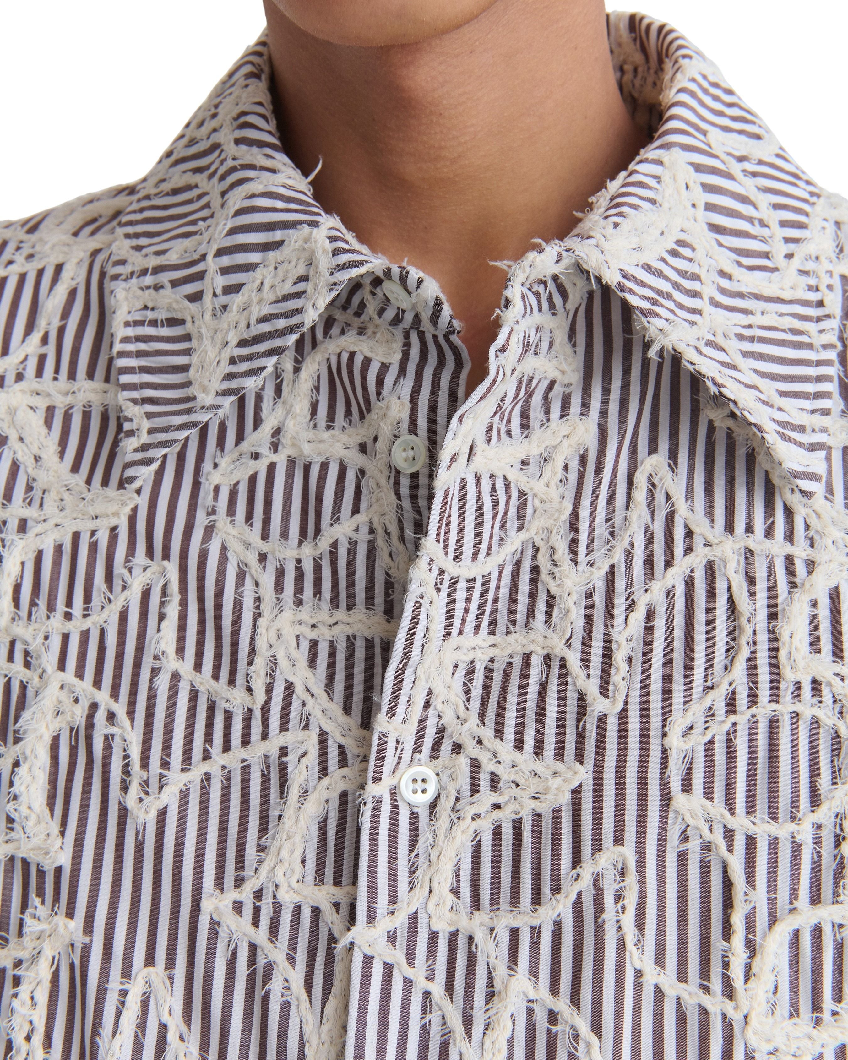 Dayot Blue Cotton Polyester Shirt