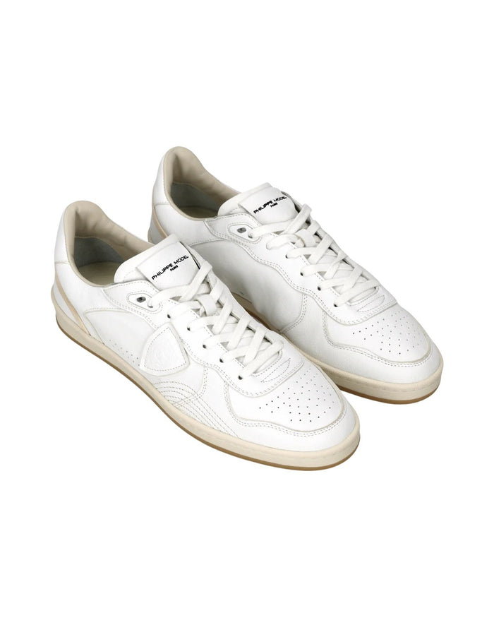 Pgal Low White Goat Leather Shoe