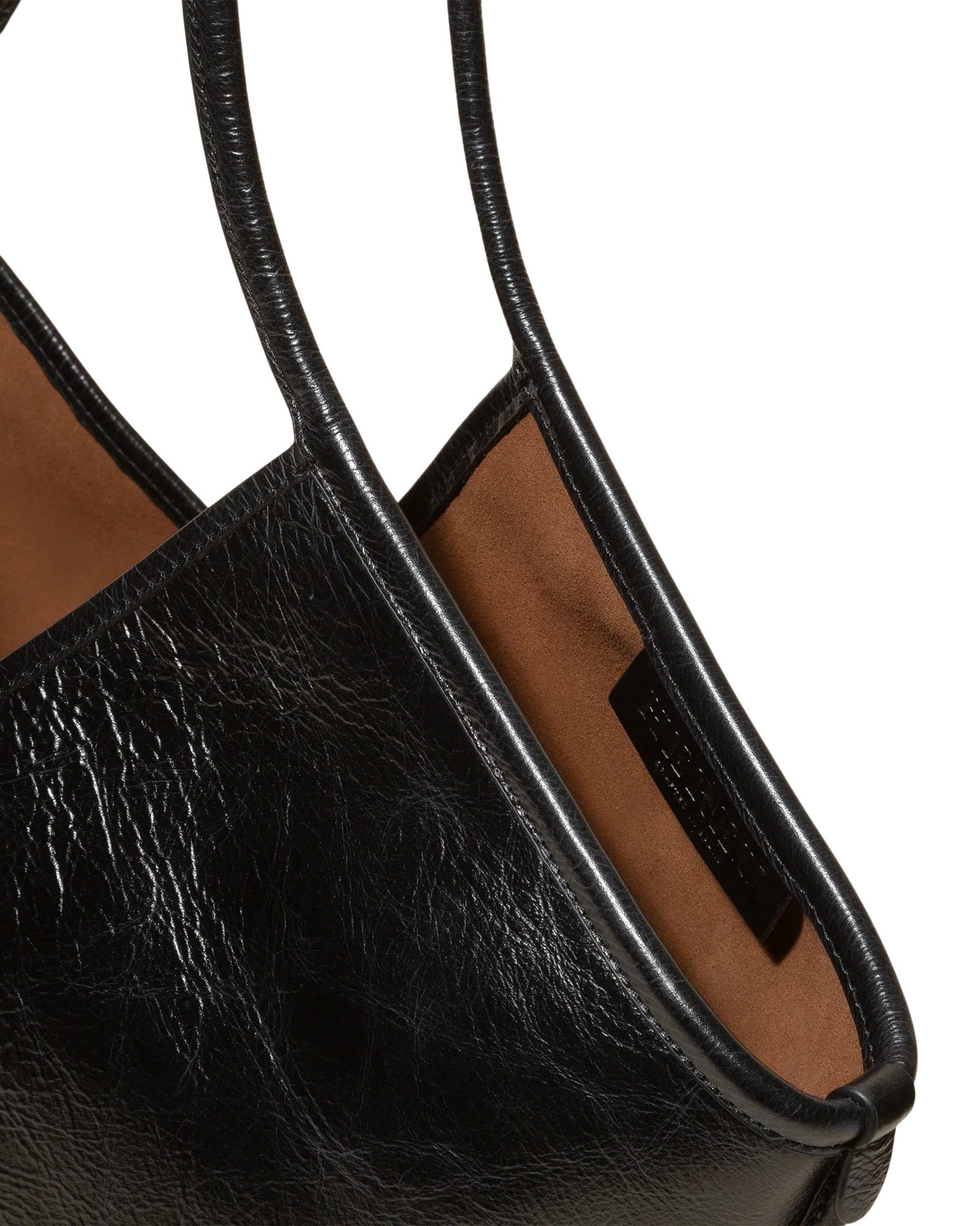 Calella Distressed Black Calf Leather Bag
