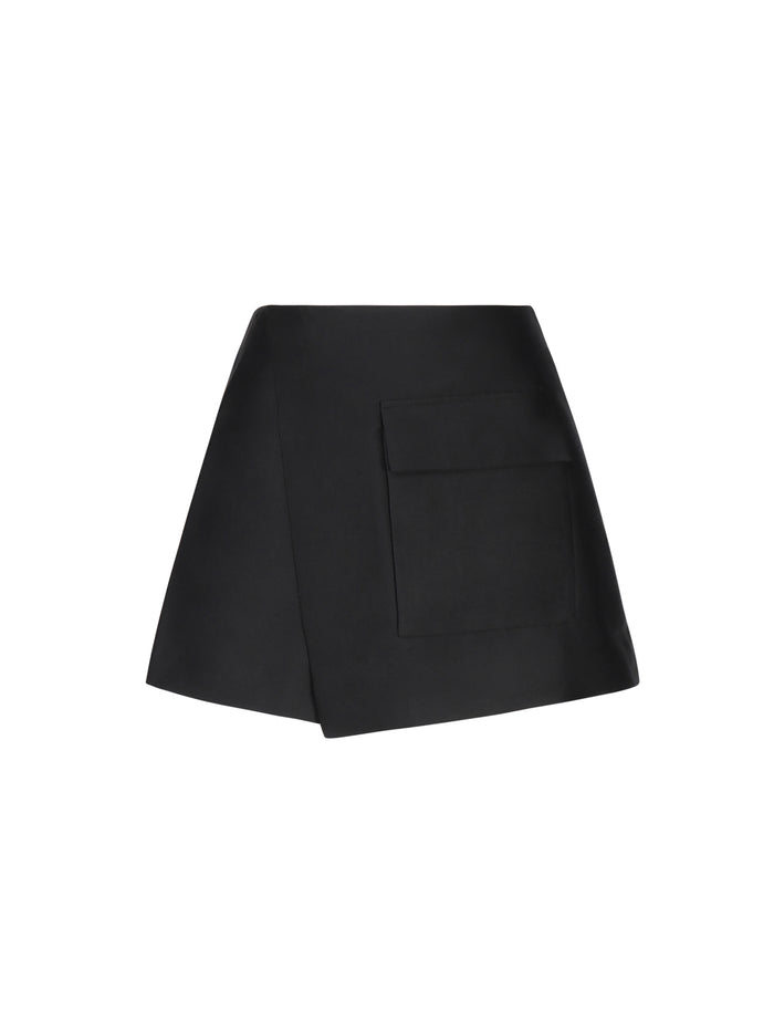 Self-Portrait Shorts Black Polyester