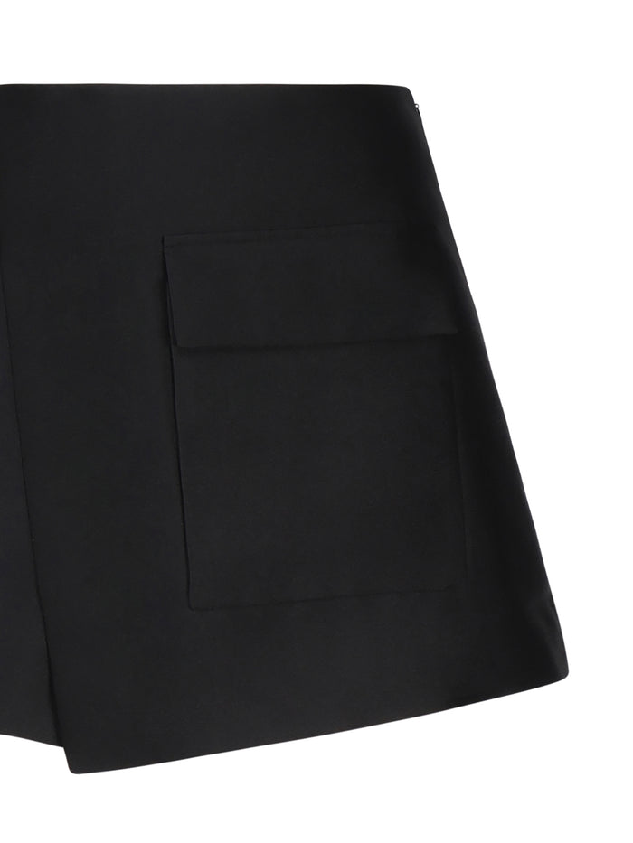 Self-Portrait Shorts Black Polyester