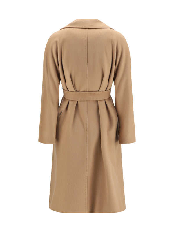 Coat Peak Lapel Camel Fleece Wool (ovis Aries)