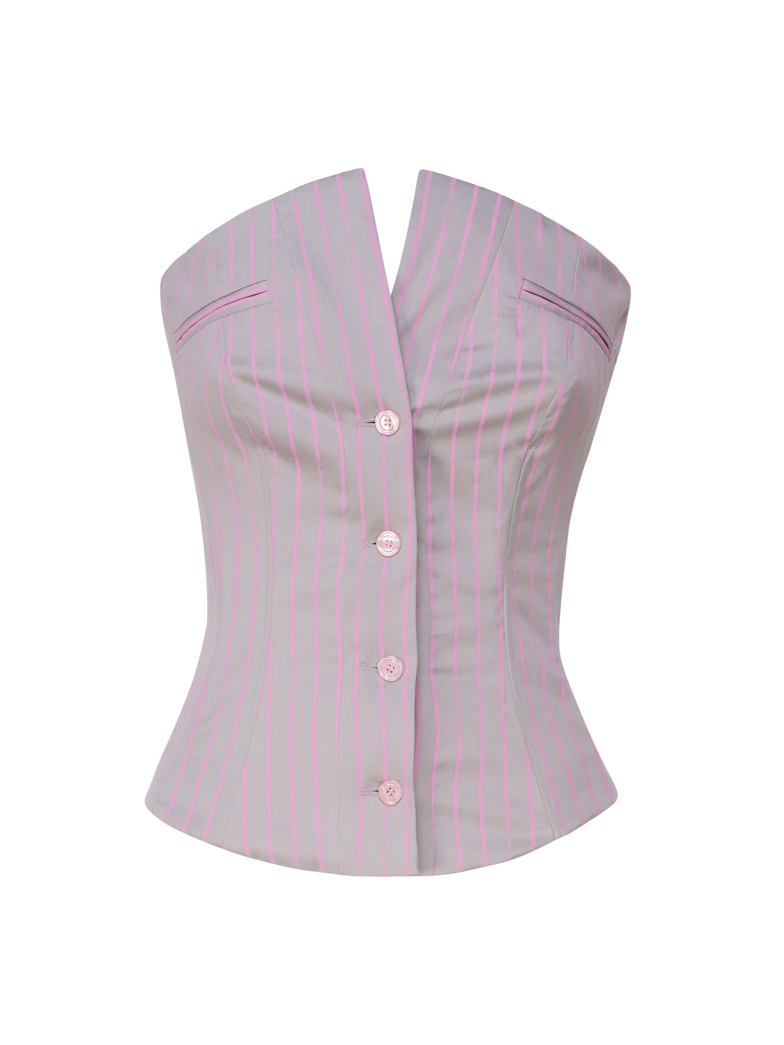 POSTER GIRL Top Grey/pink Tencel
