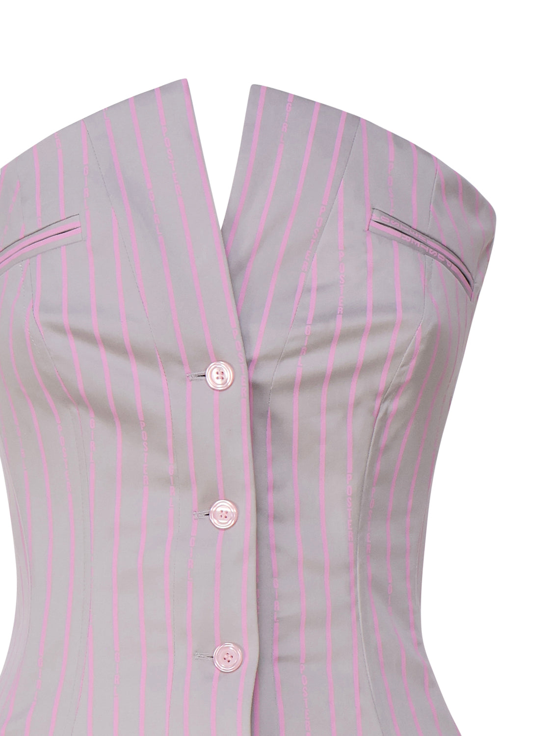 POSTER GIRL Top Grey/pink Tencel