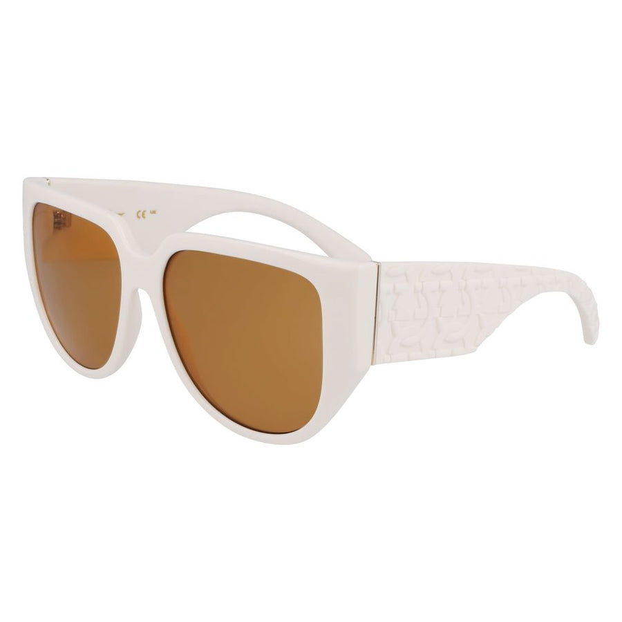 Ferragamo FESF1088SE103AC Bio injected sunglasses in white