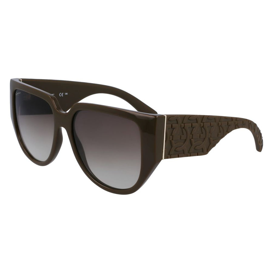 Ferragamo FESF1088SE324AC Bio injected sunglasses in brown