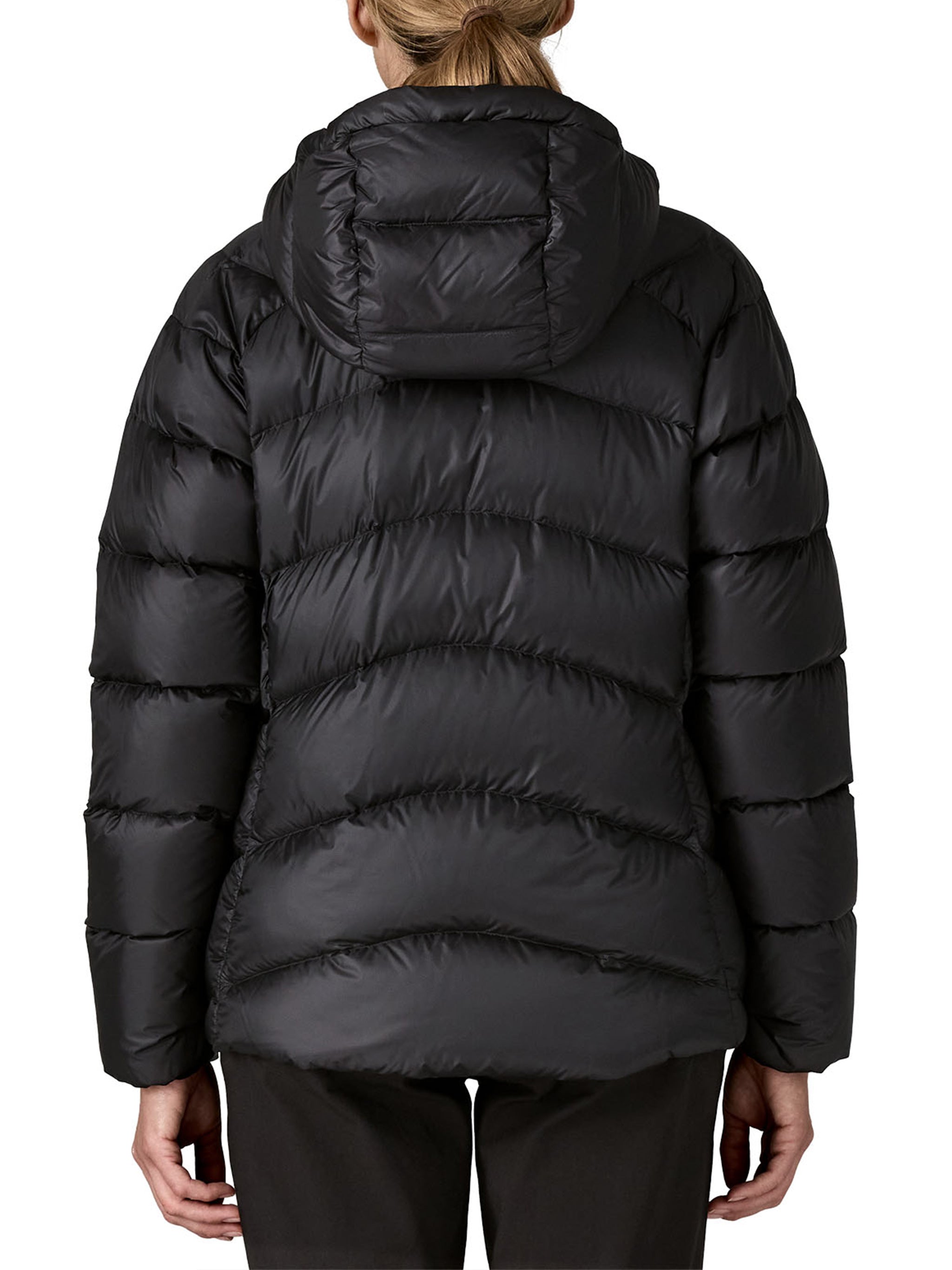 Fitz Roy Down Hoody Black Polyester | Piumino