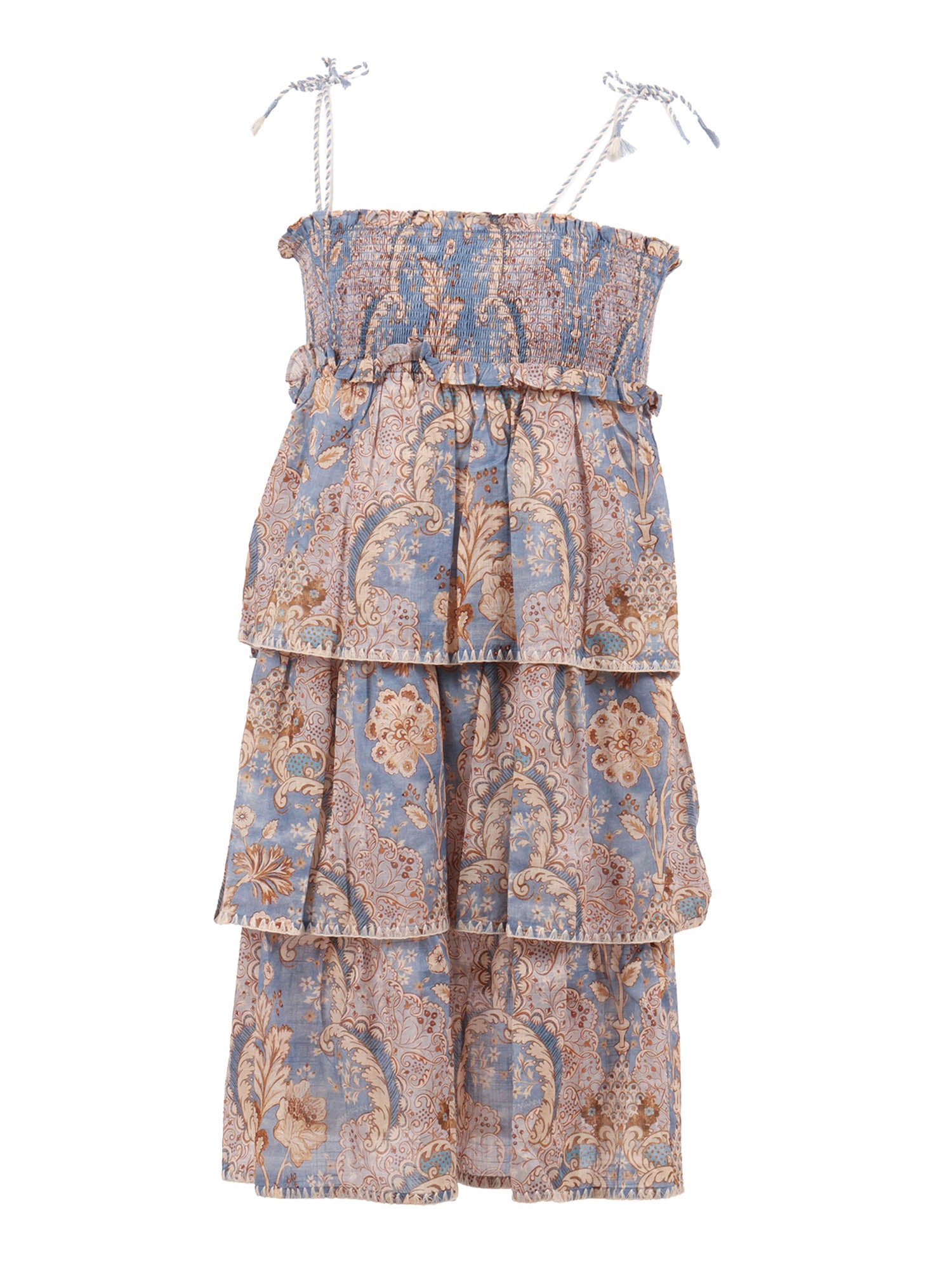 Daylight Kids Tiered Dress Light Blue Cotton Lining