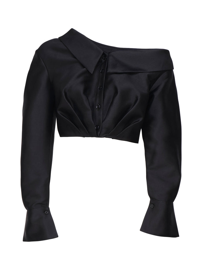 Self-Portrait Top Black Polyester
