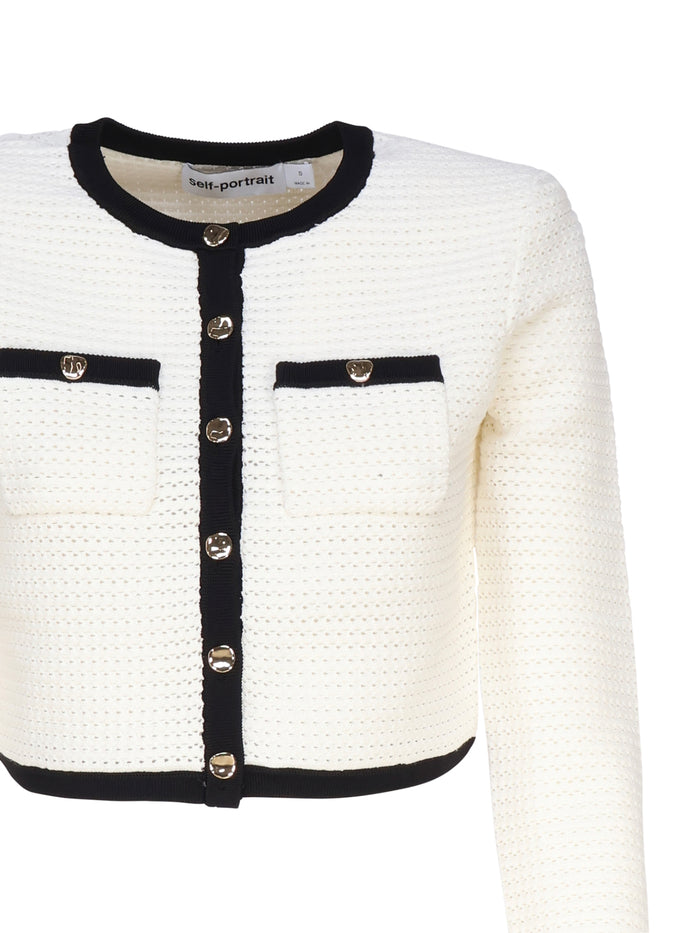 Self-Portrait Sweaters White Viscose