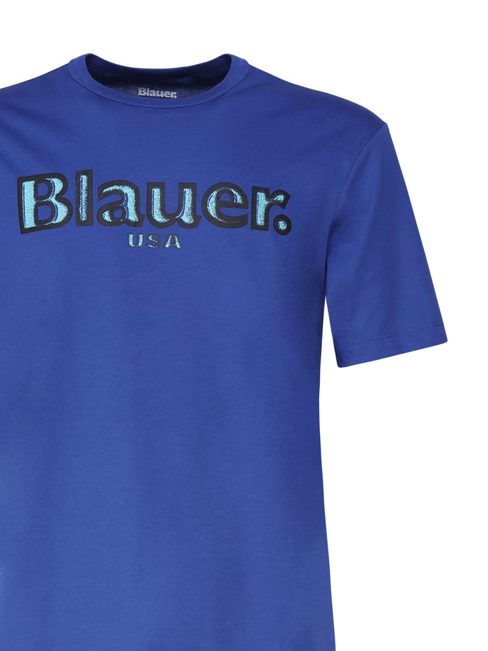 Blauer T-Shirts And Polos Blue Cotton