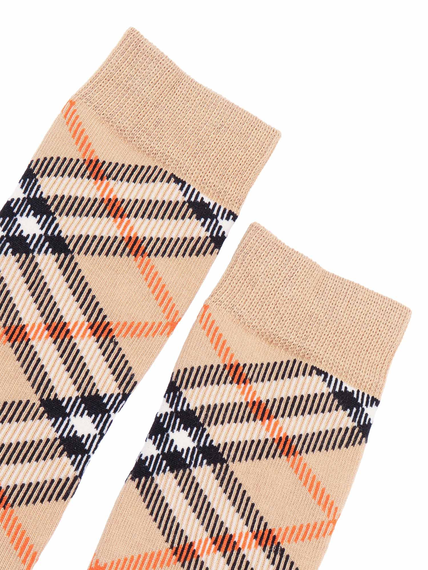 KID HOSIERY Beige Cotton Polyamide Elastane Socks