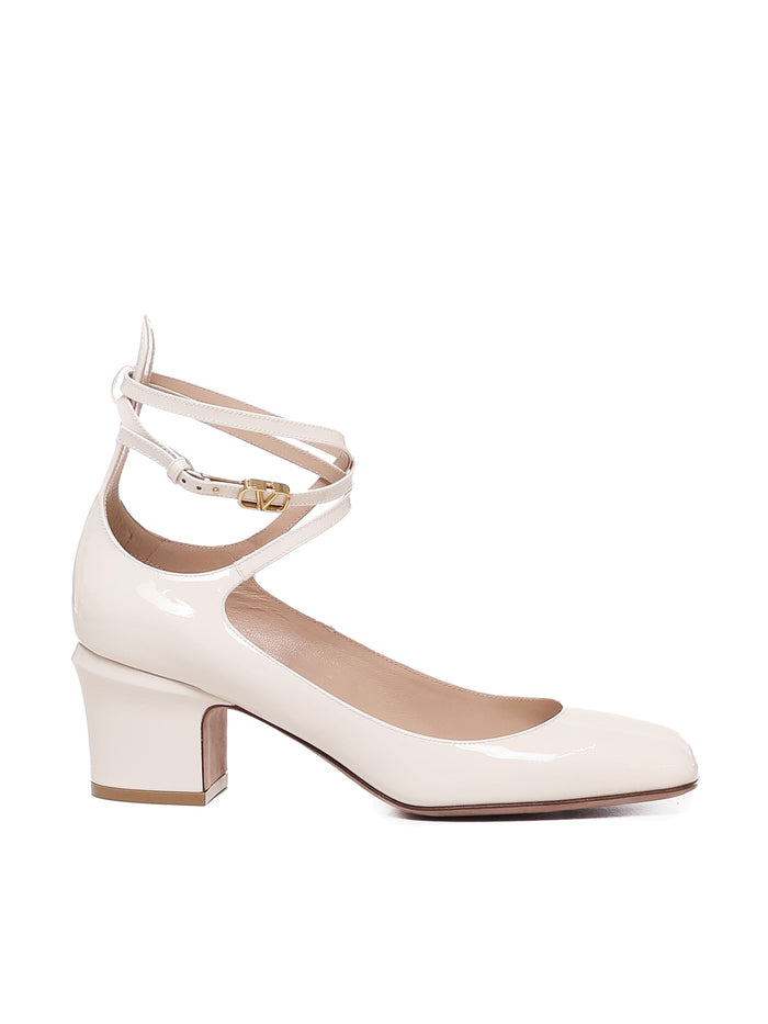 Valentino Garavani With Heel Light Ivory Patent Leather