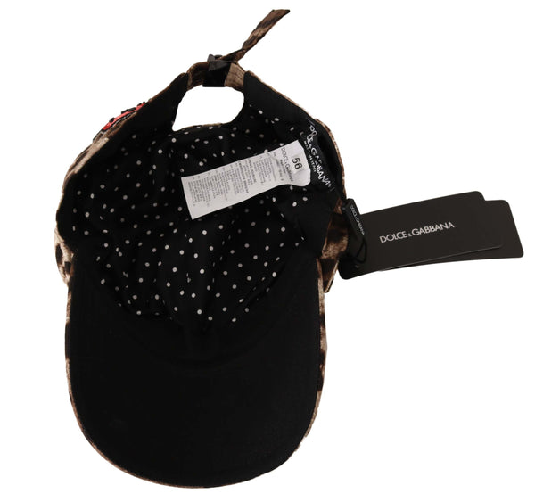 Dolce & Gabbana HAT70141 97% Cotton baseball cap in brown