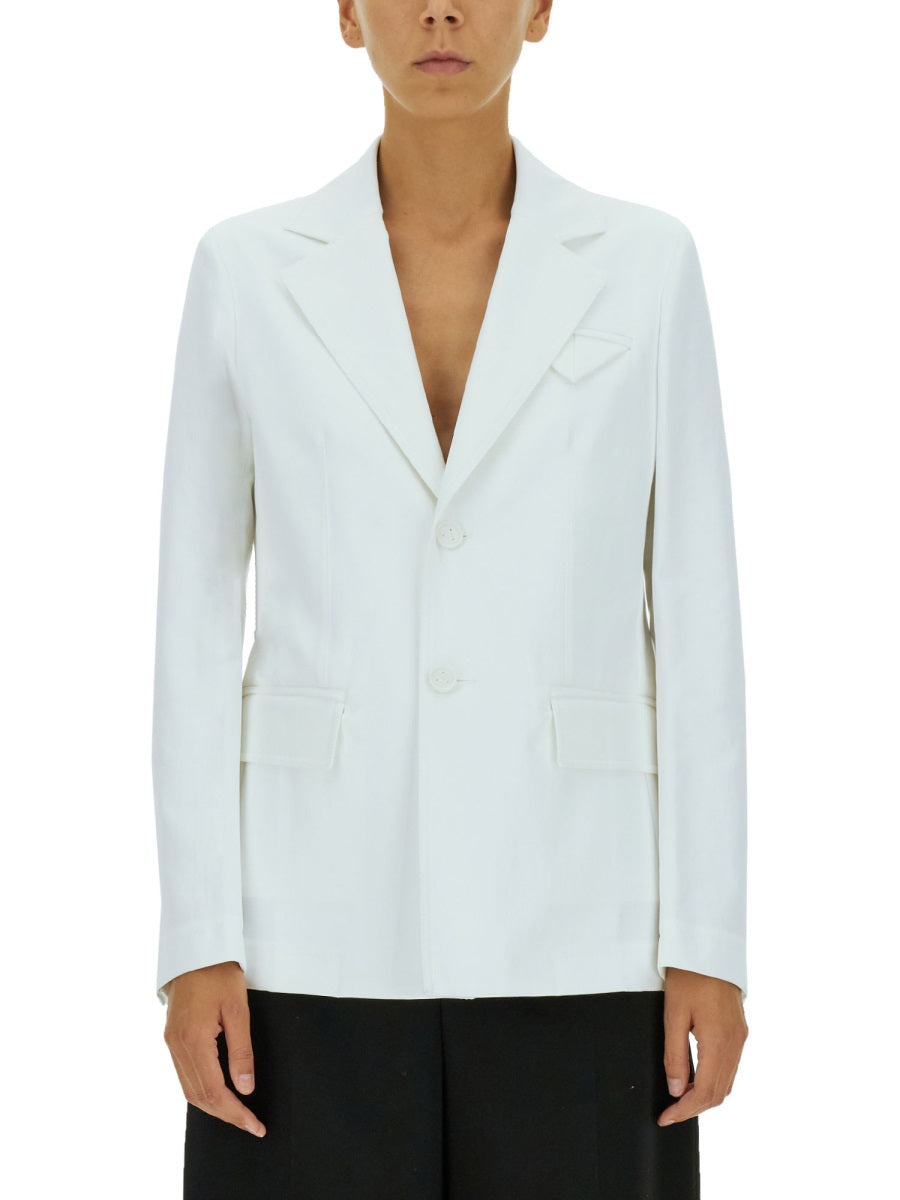 Single-Breasted Jacket White