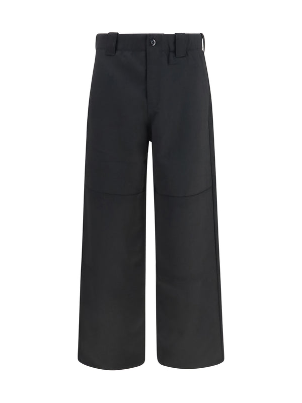 Reinforced Virgin Wool Chino Pants Black Fleece Ovis Aries