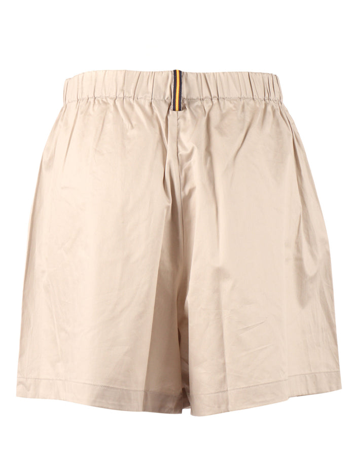 LAMANDIE SHINY COTTON SHORTS Beige Bermuda