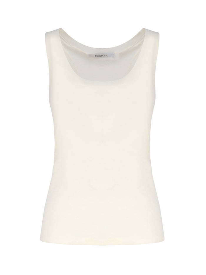 Max Mara Top White Cashmere