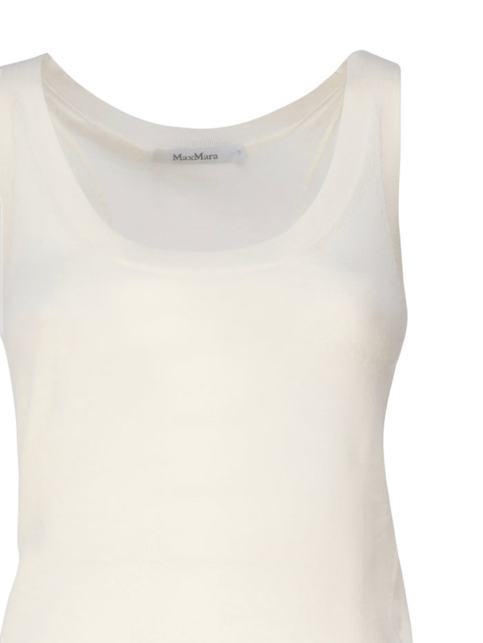 Max Mara Top White Cashmere