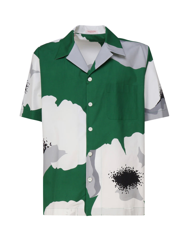 Valentino Garavani Shirts Green, Bianco Cotton