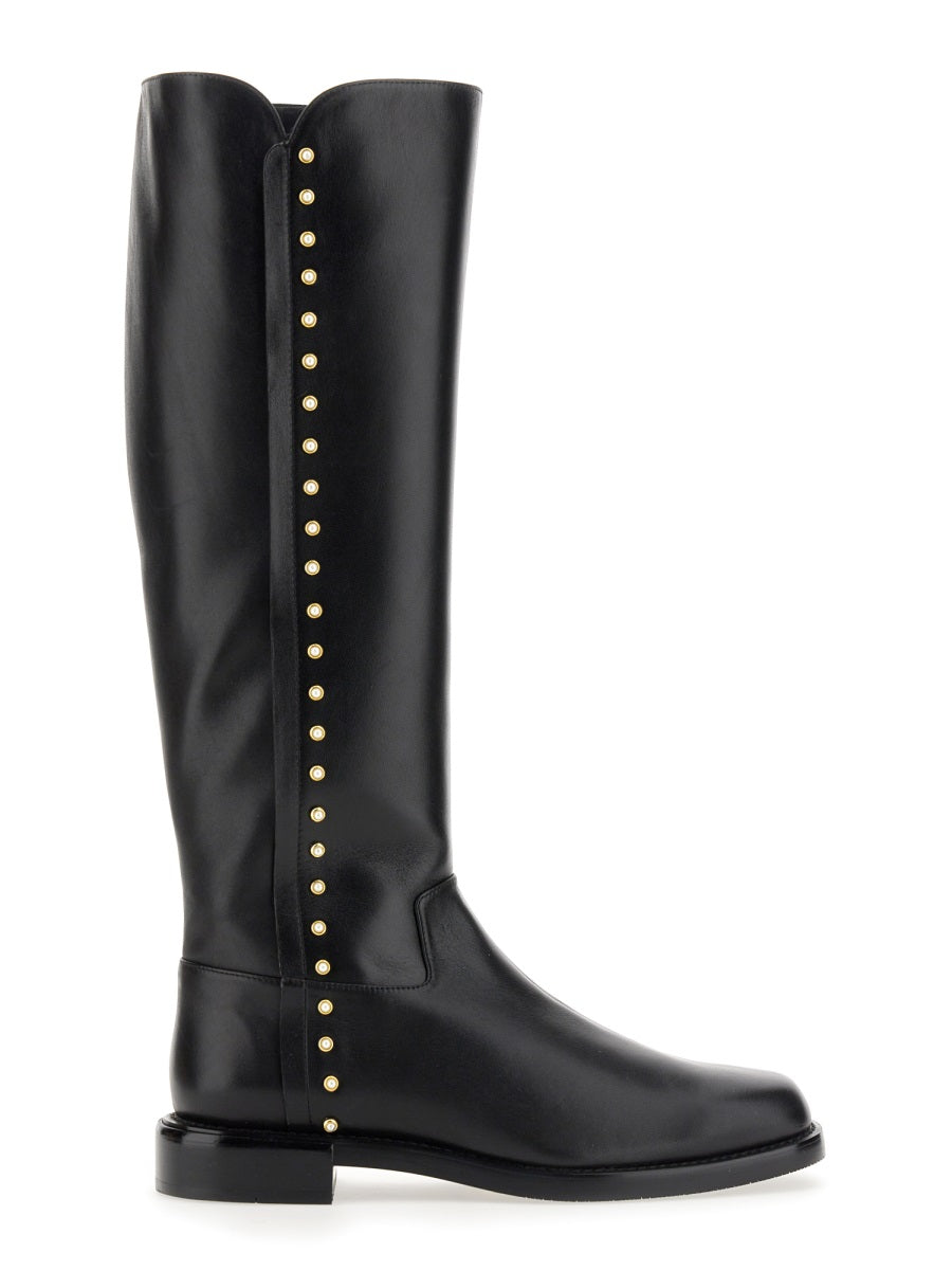 Black Leather Riding Boots