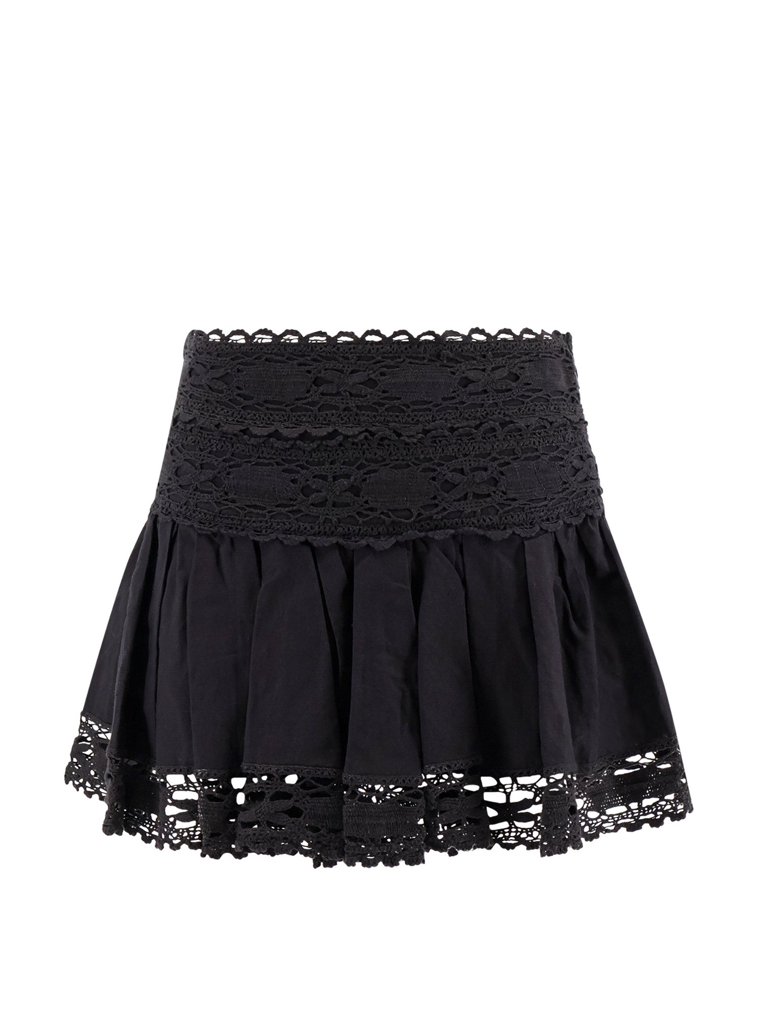 Marant Etoile Skirts Black Lino Cotone