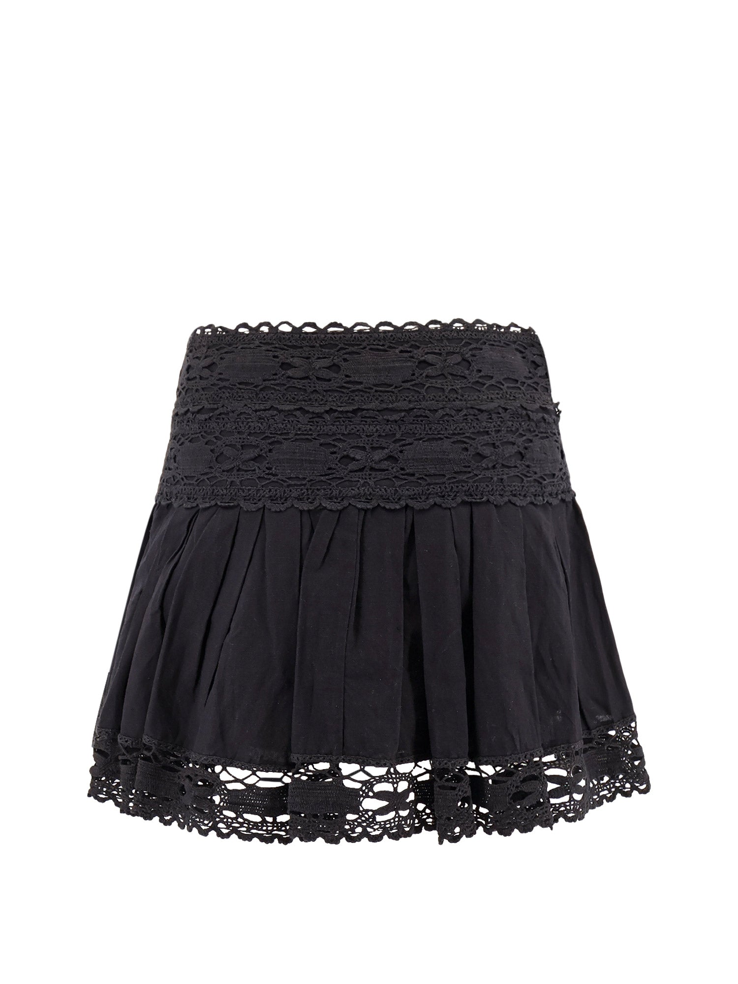 Marant Etoile Skirts Black Lino Cotone