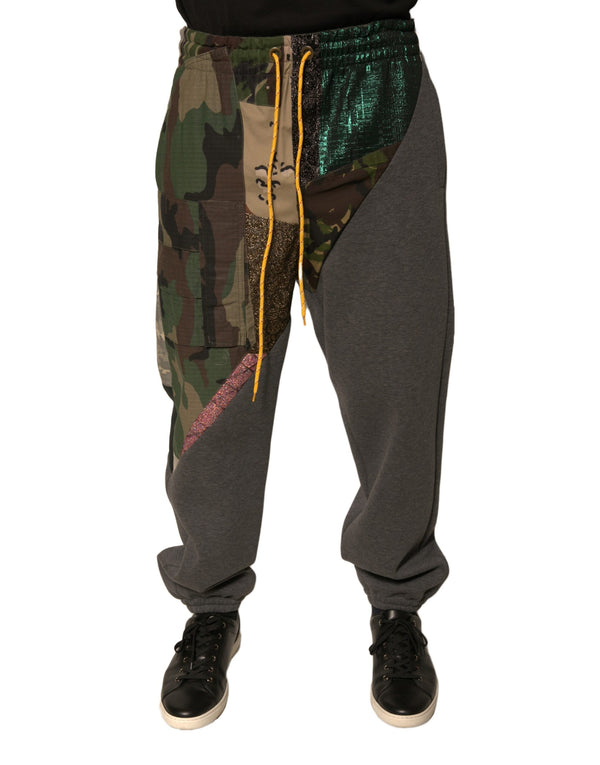 Dolce & Gabbana 64% Cotton 12% Polyester 12% Nylon 6% Silk 4% Acetate 2% Polyester Film Fiber joggers in multicolor