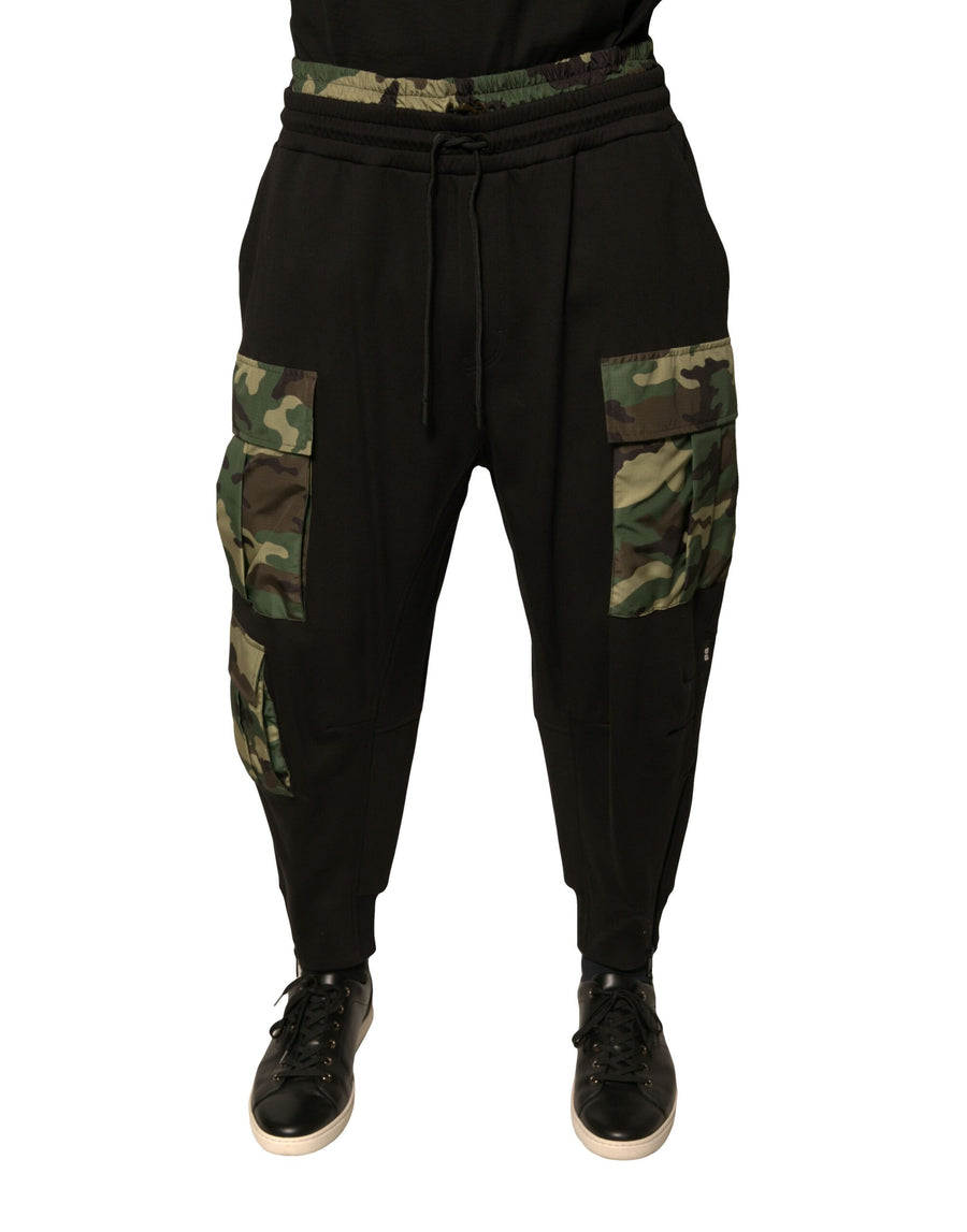 Dolce & Gabbana 63% Cotton joggers in black