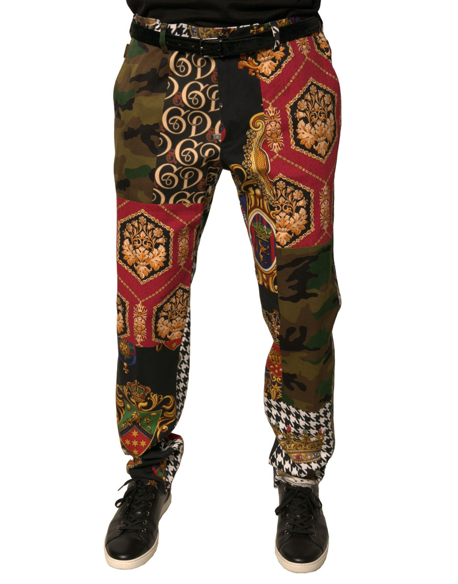 Dolce & Gabbana 90% Cotton 8% Linen 2% Elastane trousers in multicolor