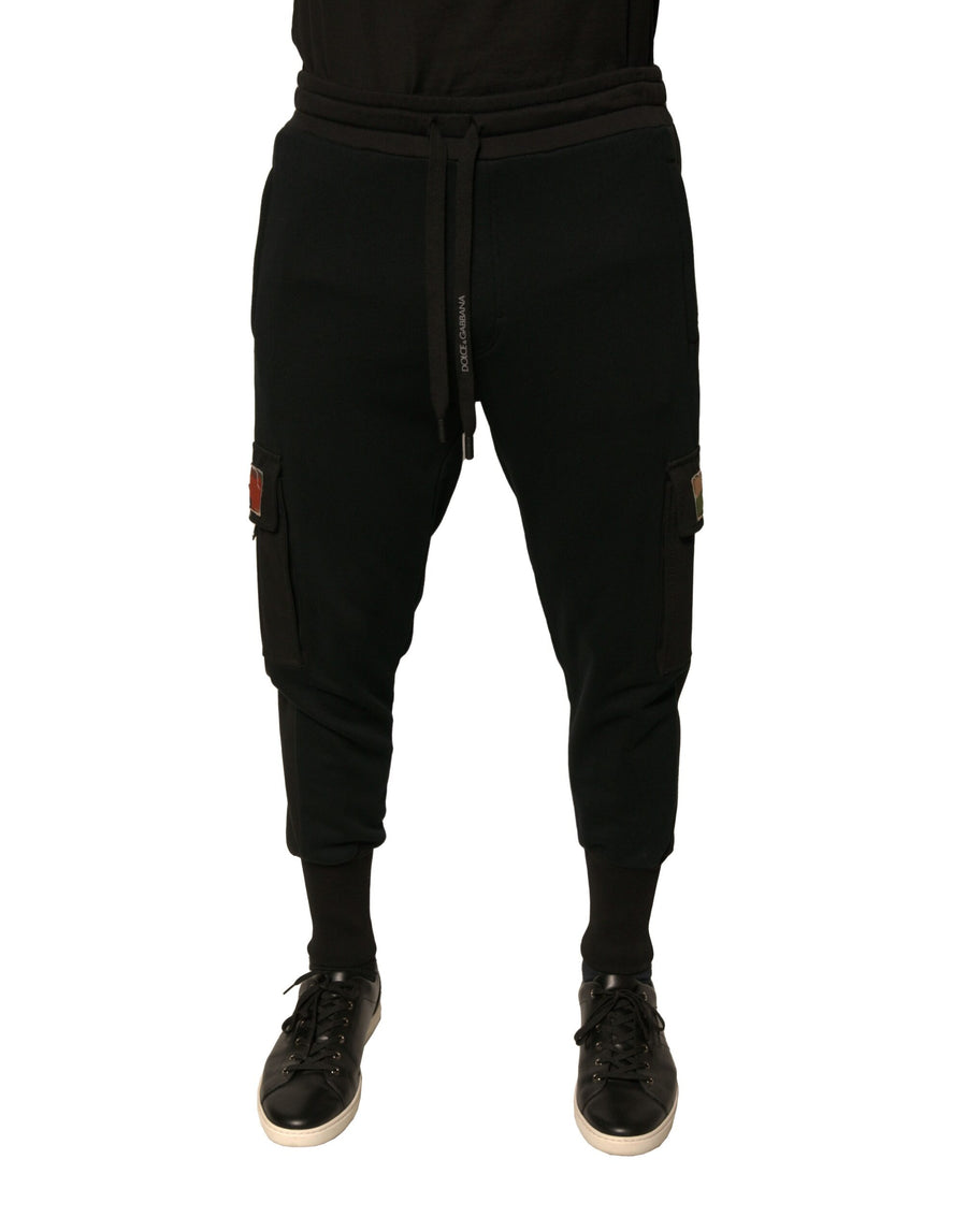Dolce & Gabbana 100% Cotton joggers in black