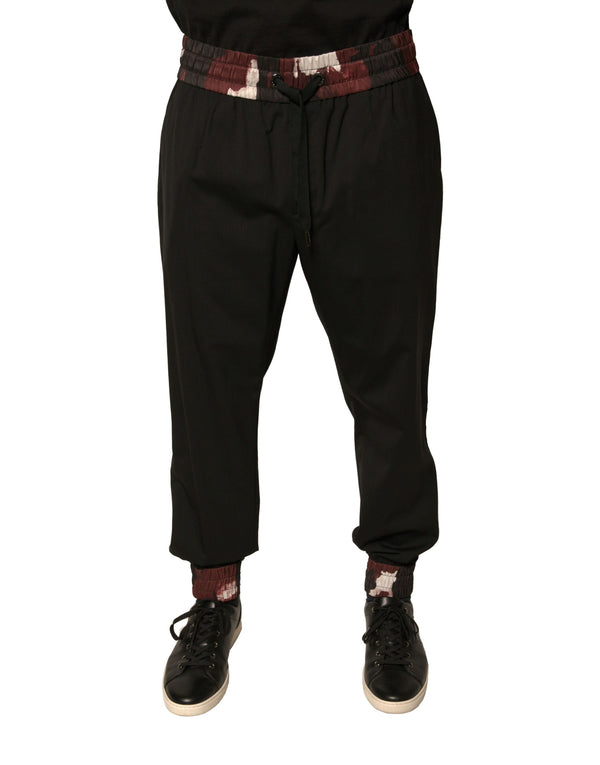 Dolce & Gabbana 80% Virgin Wool joggers in black