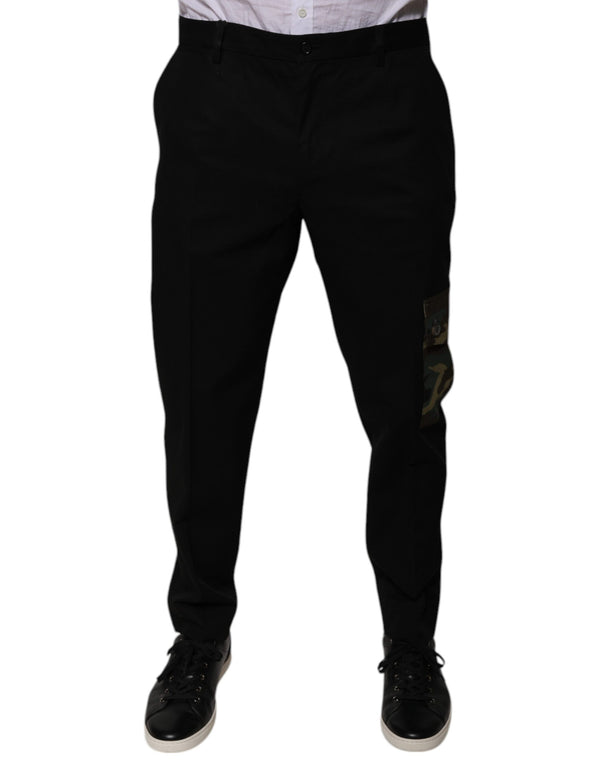 Dolce & Gabbana 98% Cotton cargo pants in black