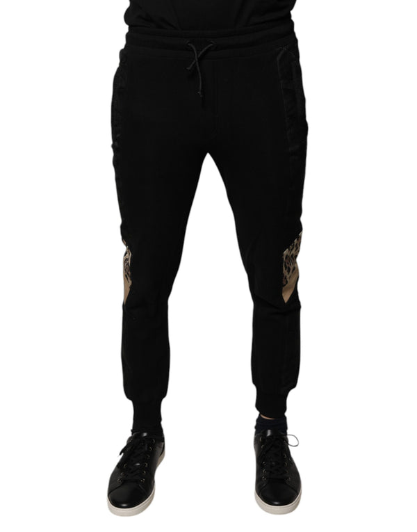 Dolce & Gabbana 44% Polyester 35% Cotton 16% Nylon 5% Viscose jogger pants in black