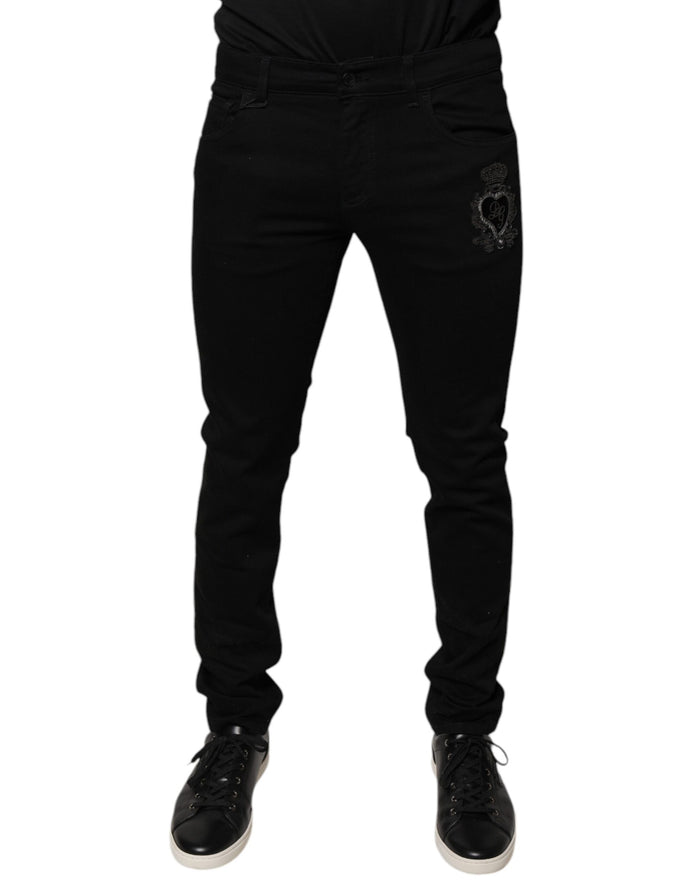 Dolce & Gabbana 98% Cotton jeans in black — view 2