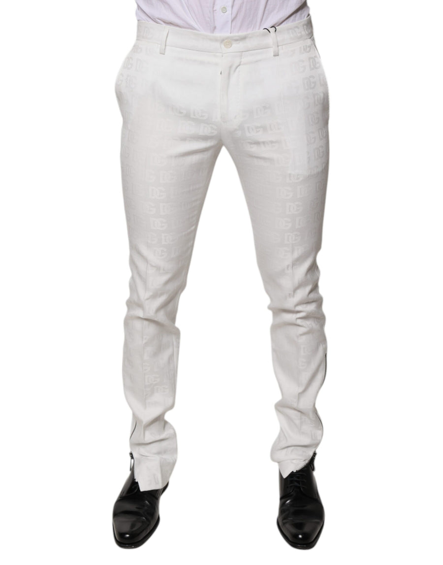 Dolce & Gabbana 100% Cotton trousers in white