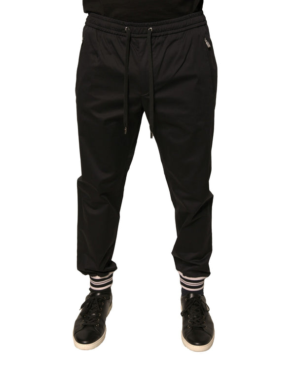 Dolce & Gabbana 97% Cotton 3% Elastane jogger pants in black