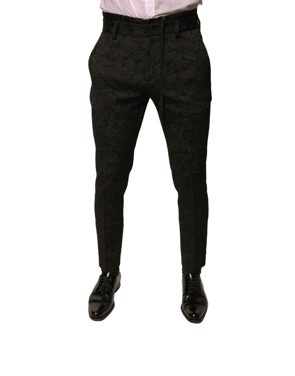 Dolce & Gabbana 47% Polyester 20% Acetate 17% Nylon 14% Viscose 2% Elastane trousers in black