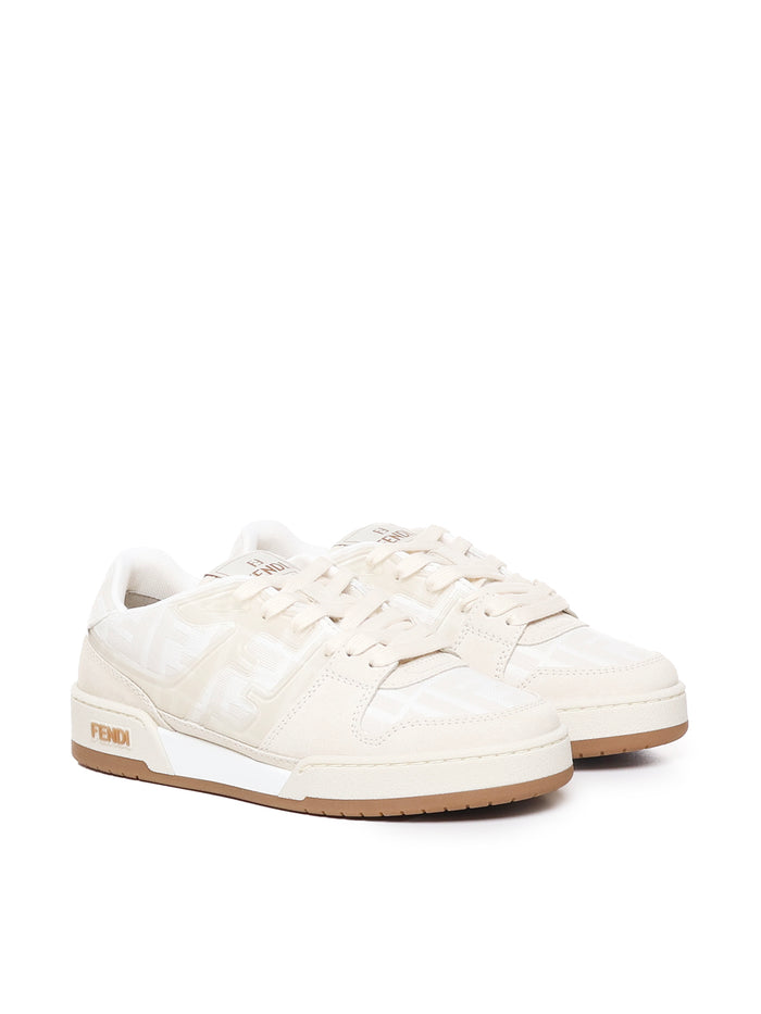 Fendi Sneakers Ivory, Beige Jacquard