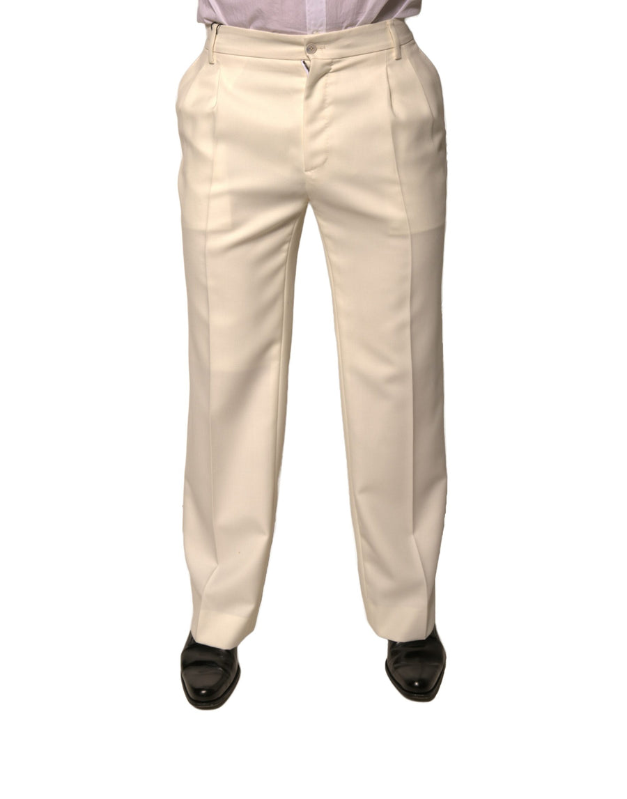 Dolce & Gabbana 55% Polyester trousers in beige