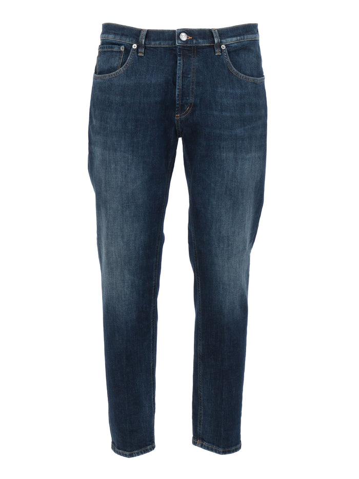 Brighton Pants Blue Cotton Elastane Jean