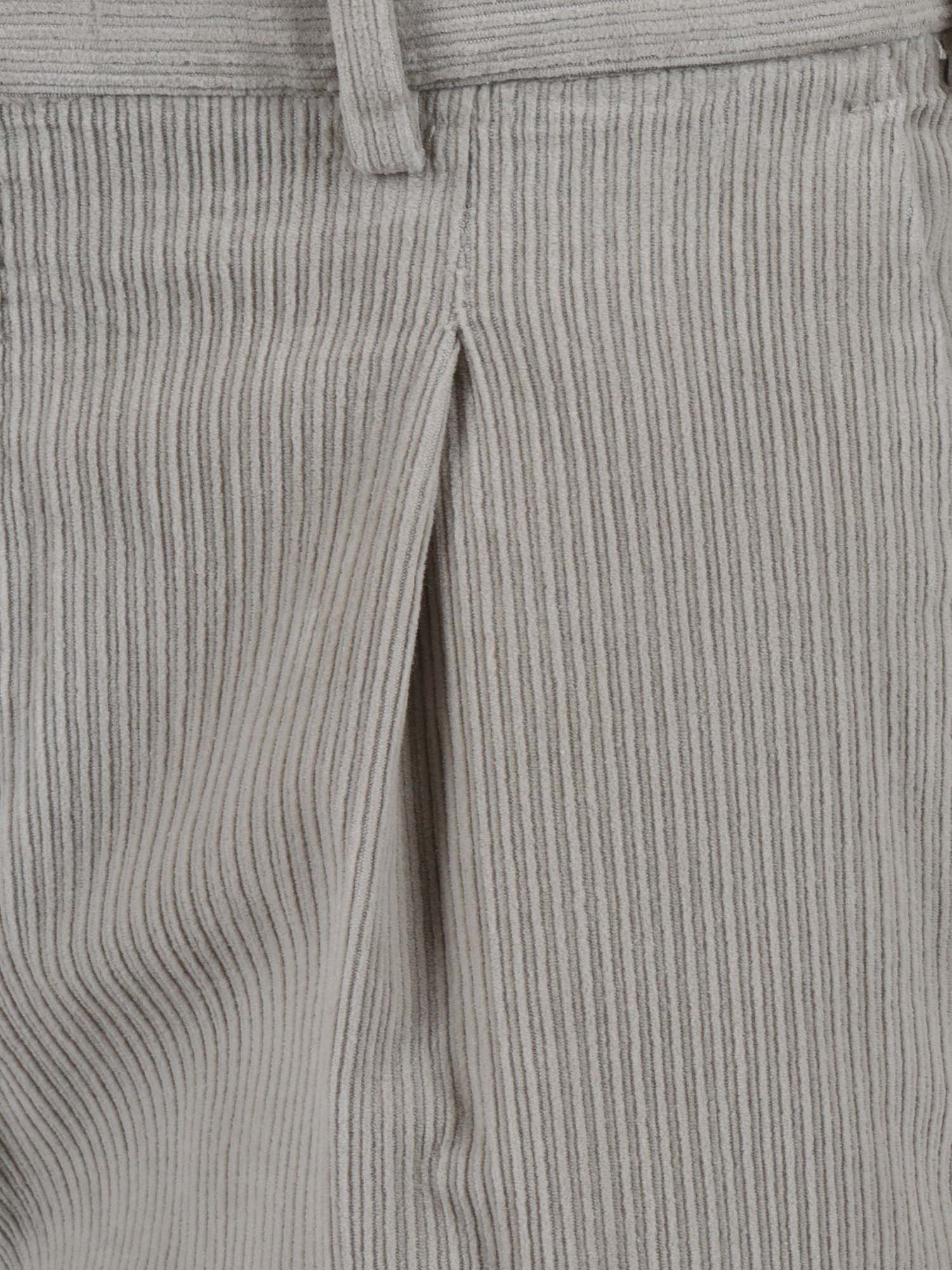 REBEL 1 Pleat, Diagonal Pockets, Flap Back Pockets White Cotton Lyocel Elastane Pant
