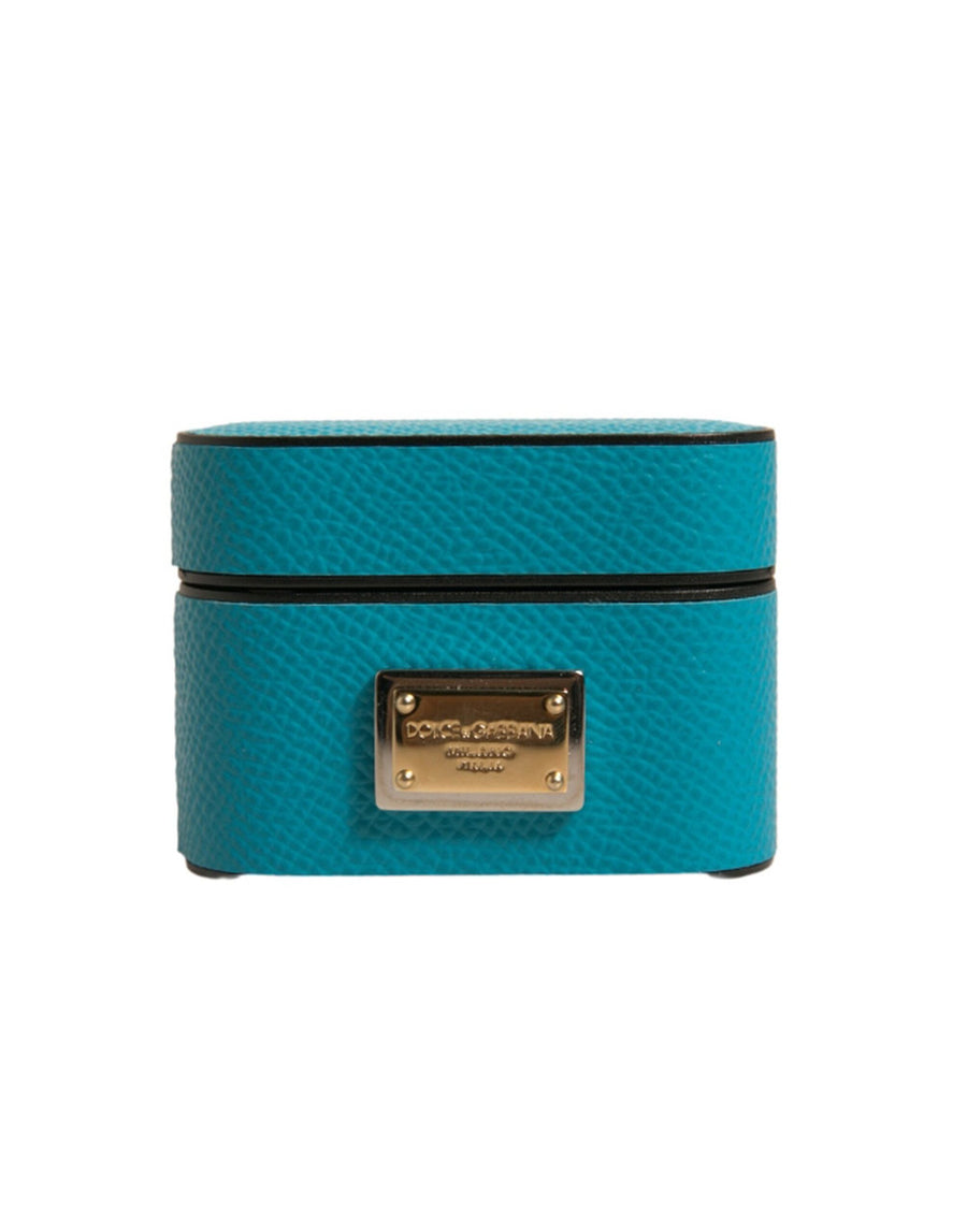 Dolce & Gabbana 100% Leather card case in turquoise
