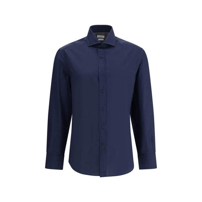Brunello Cucinelli 100% Cotton shirt in navy